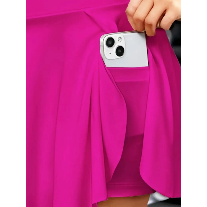 MDB Kadın Yüksek Bel Cepli Sandy Short Etek