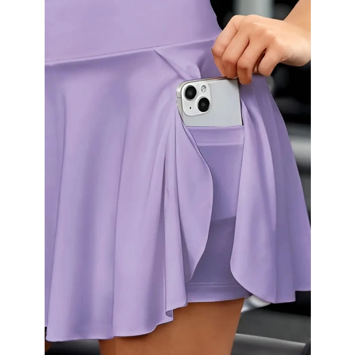 MDB Kadın Yüksek Bel Cepli Sandy Short Etek