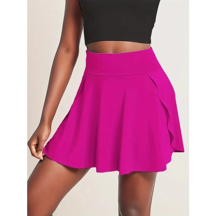 MDB Kadın Yüksek Bel Cepli Sandy Short Etek