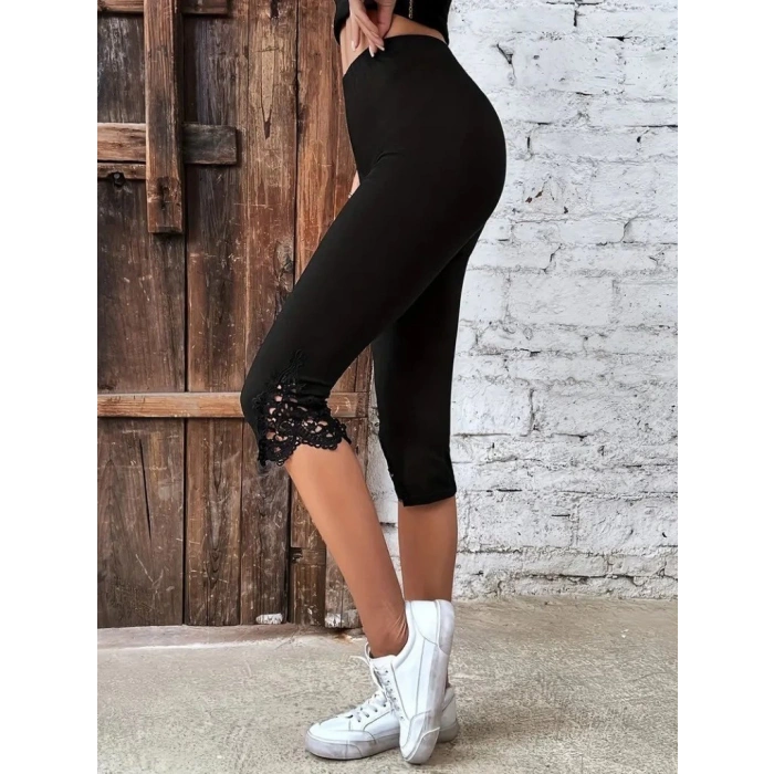 MDB Kadın Yüksek Bel Dantelli Dalgıç Tayt