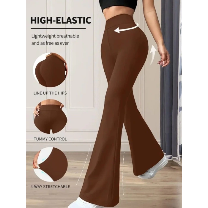 MDB Kadın Yüksek Bel Geniş Paçalı Dalgıç Tayt