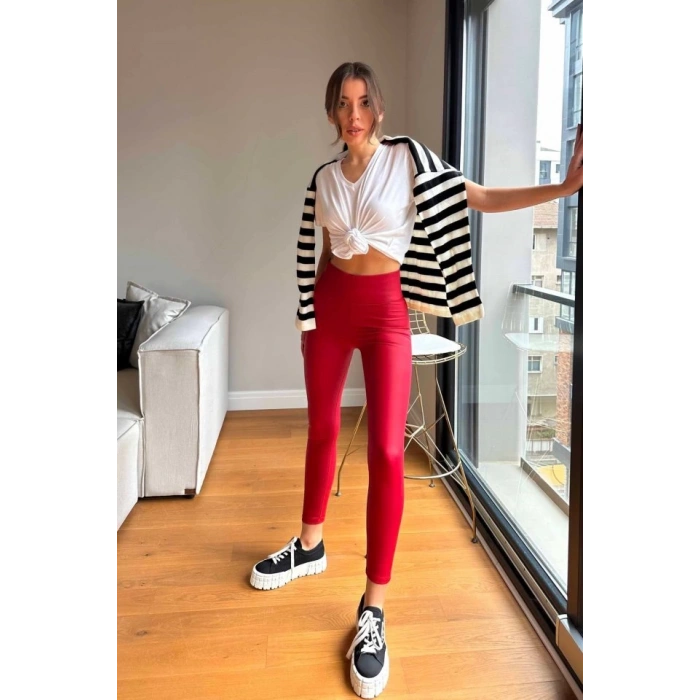 MDB Kadın Yüksek Bel Içi şardonlu Fırsat ürün Toparlayıcı Tayt