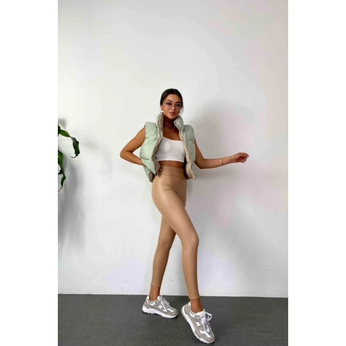 MDB Kadın Yüksek Bel Içi şardonlu Fırsat ürün Toparlayıcı Tayt