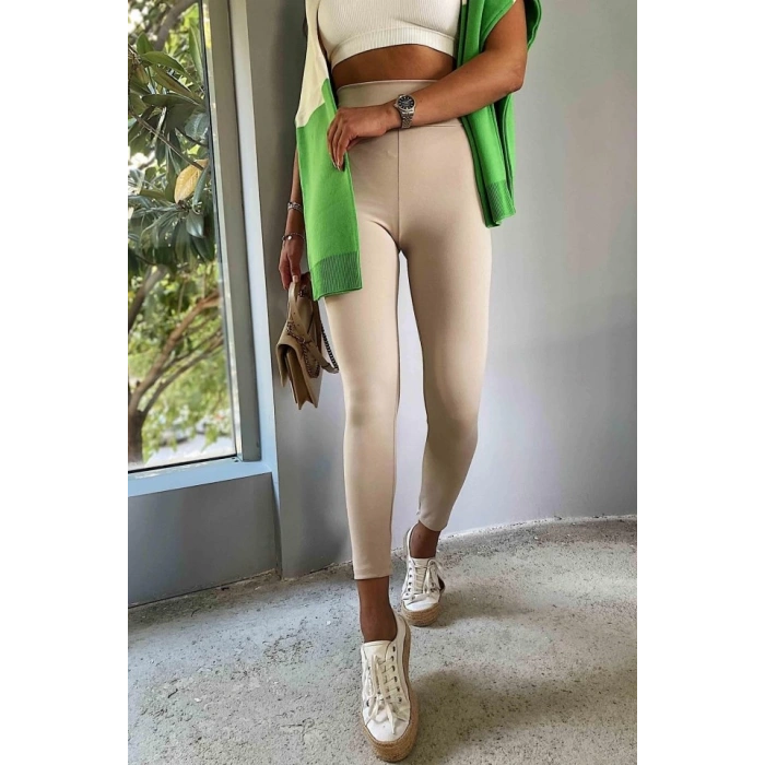 MDB Kadın Yüksek Bel Içi şardonlu Fırsat ürün Toparlayıcı Tayt