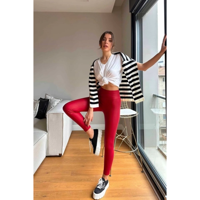 MDB Kadın Yüksek Bel Içi şardonlu Fırsat ürün Toparlayıcı Tayt