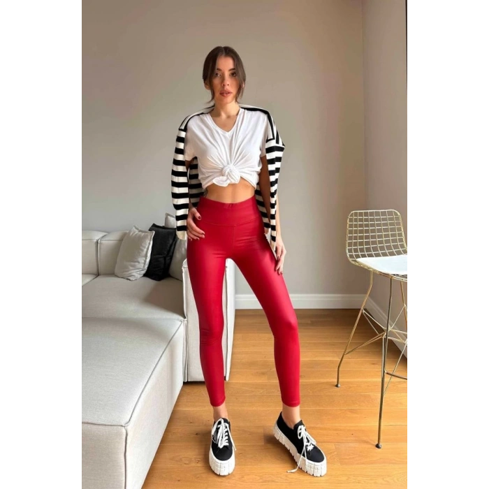 MDB Kadın Yüksek Bel Içi şardonlu Fırsat ürün Toparlayıcı Tayt