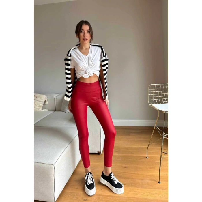 MDB Kadın Yüksek Bel Içi şardonlu Fırsat ürün Toparlayıcı Tayt