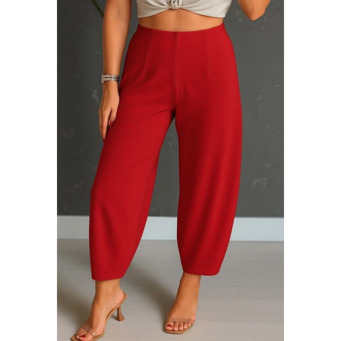 MDB Kadın Yüksek Bel Krep Pantolon