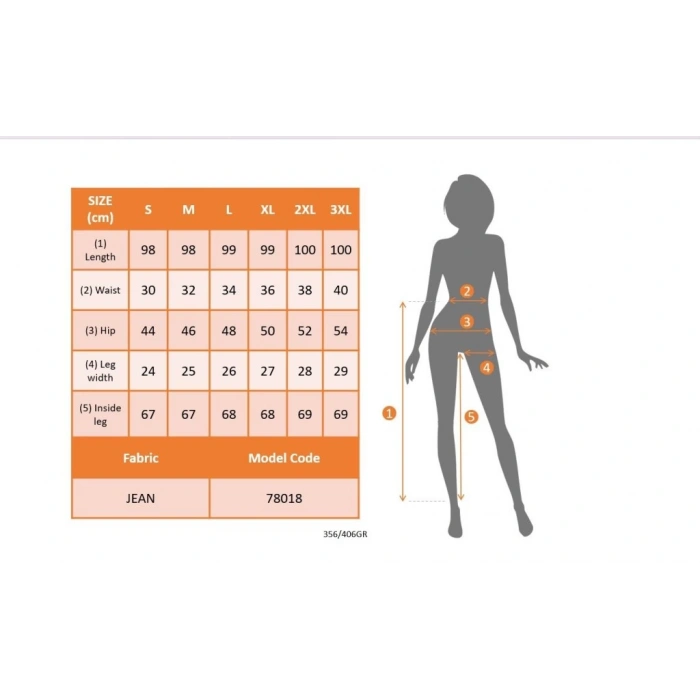 MDB Kadın Yüksek Bel önden Düğmeli Jean Pantolon