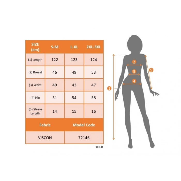 MDB Kadın Yuvarlak Ribana Yaka Beyaz Yırtmaç Detaylı Viskon Tam Boy Elbise