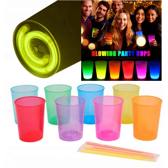 MDB Karanlıkta Yanan Mega Glow Bardaklar 8 Adet