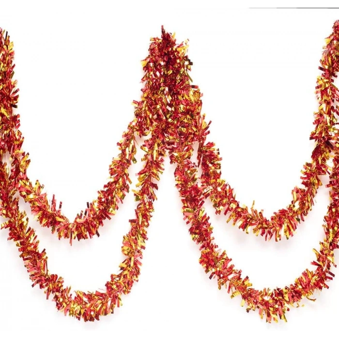 MDB Kırmızı Altın Renk Garland Çİft Renk Sim Süs