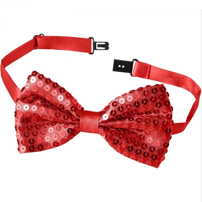 MDB Kırmızı Payetli Pullu Papyon