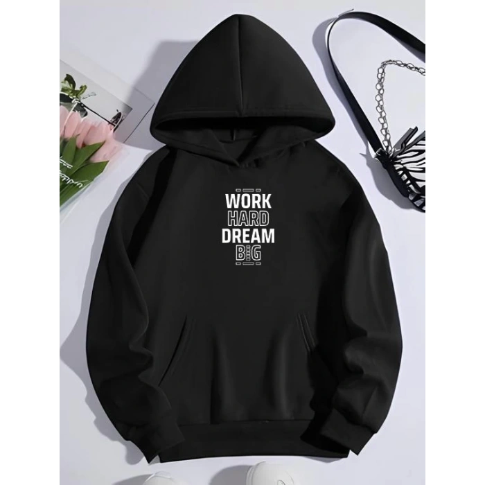 MDB Kışlık Üç İplik Kapşonlu weathirt  iyah