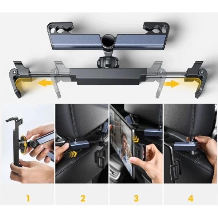 Koltuk Arkası Ayarlanabilir Tablet Telefon Tutucu