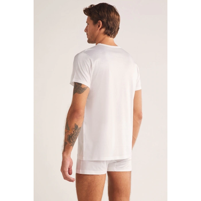 MDB Kom Elite %100 Merserize V Yaka T-Shırt