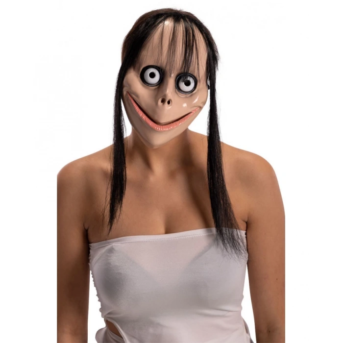 Korkunç Ürpertici Uzun Saçlı Maske 24x16 cm