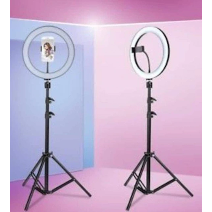 Kuaför Makyaj Çekimleri Selfie Işığı Sürekli 14 inç Işık 2m Stand