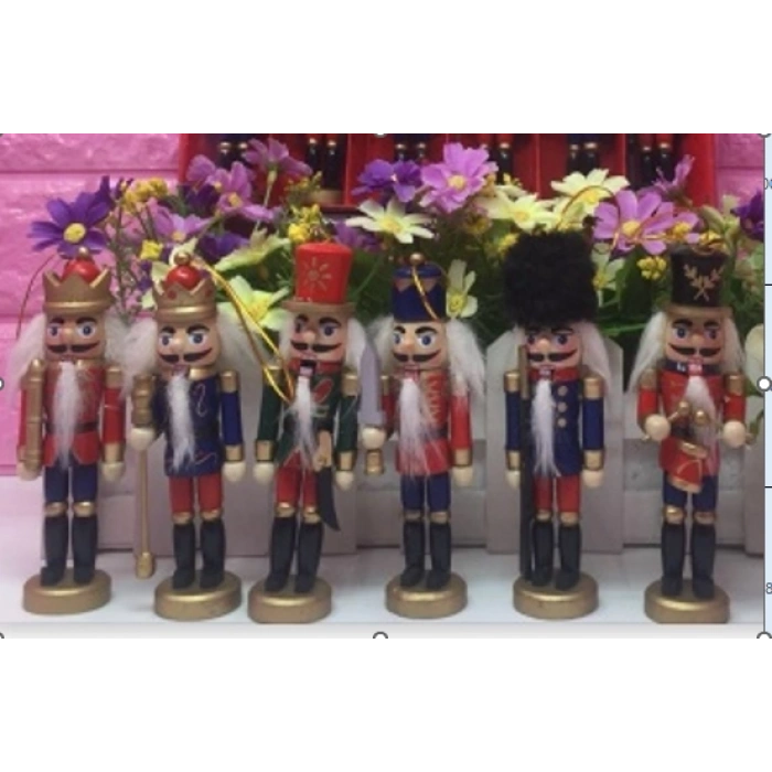 KURŞUN ASKER AHŞAP DEKORATİF EŞYA (6lı SET 13CM)