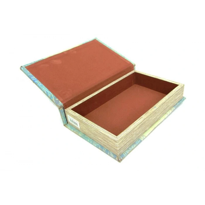 Kutu Kitap Aynalı Dalda Kuş Kitap Kutusu Dekoratif Hediyleik