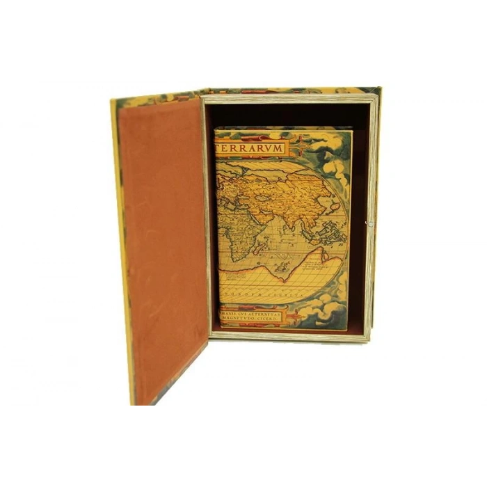 Kutu Kitap Harita 2li Set Dekoratif Hediyelik