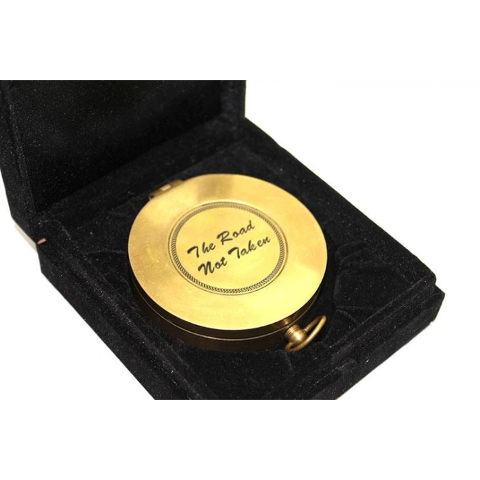 Kutulu Pirinç Pusula Dekoratif Hediyelik