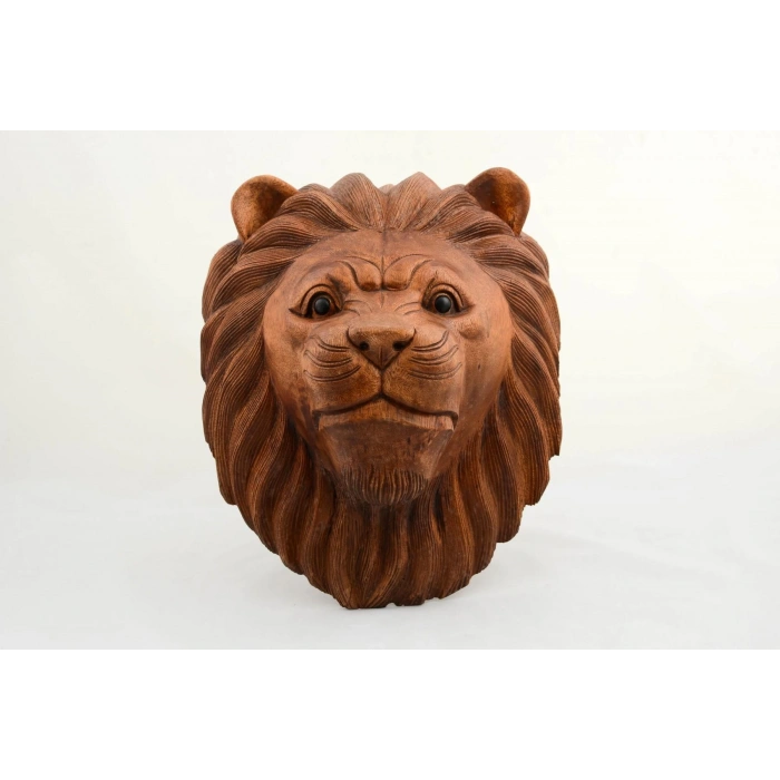 Maun Ağacı El Oyması Dekoratif Aslan Biblo