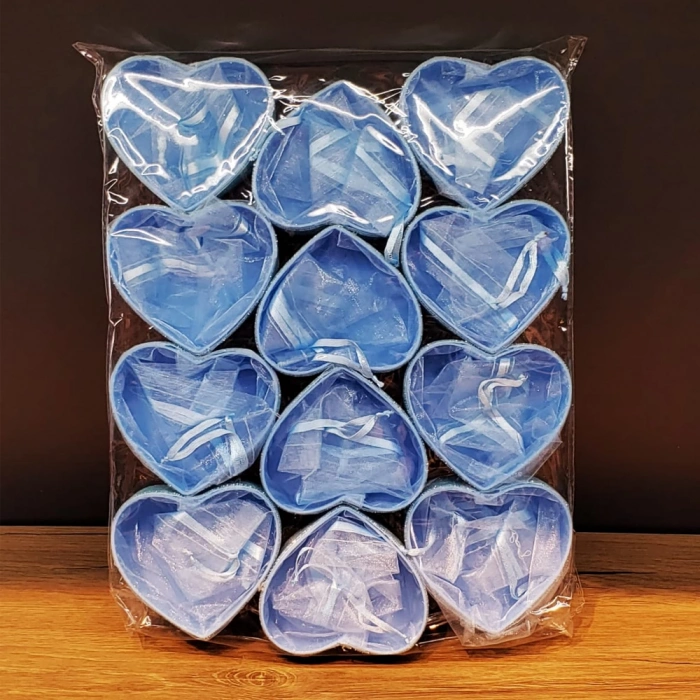 MDB Mavi Kalp Tasarımlı Tül Kese