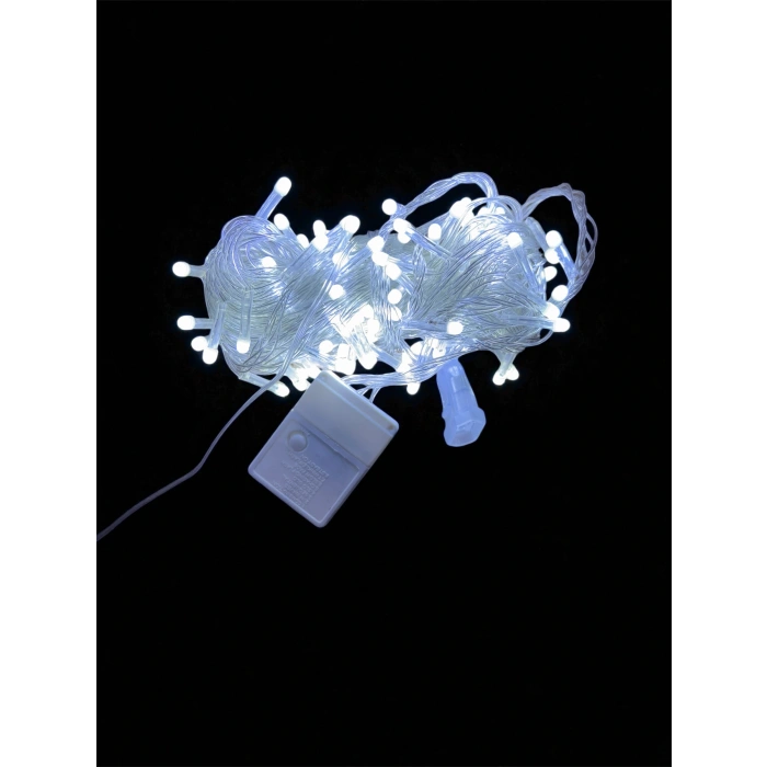 MDB 10m 100 Led Damla Uçlu Beyaz Işık Şeffaf Kablo