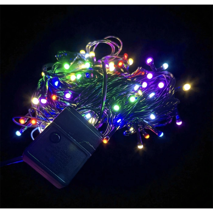 MDB 10m 100 Led Damla Uçlu RGB Işık SİYAH Kablo