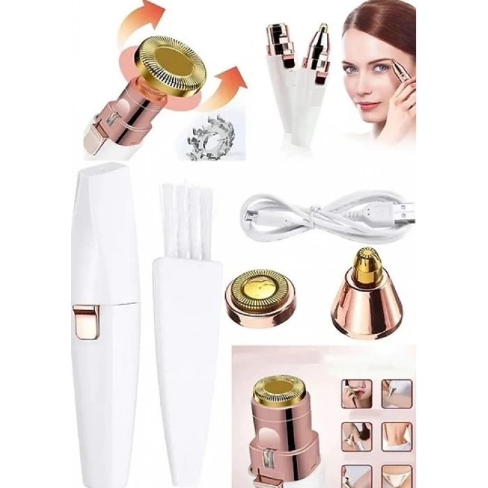 MDB 2 Başlıklı Yüz Tüy Alıcı Kaş Bıyık Kıl Epilasyon Aleti Şarjlı