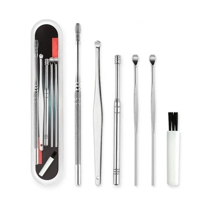 MDB 6 Parça Paslanmaz Çelik Kulak Temizleyici