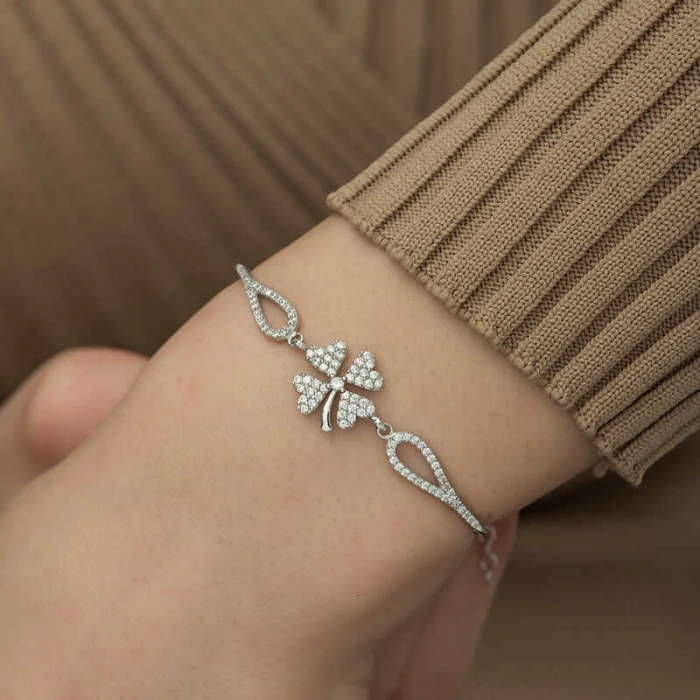 MDB 925 Ayar Gümüş Yonca Bileklik