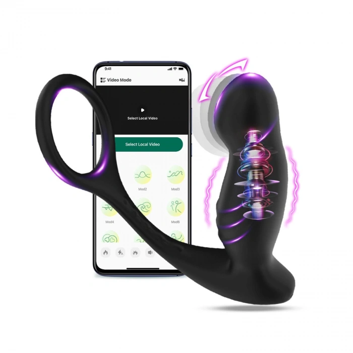 MDB APP Kontrollü Titreşimli Anal Masaj Aleti Siyah – 10+10 Mod, USB Şarjlı, Sessiz & Su Geçirmez