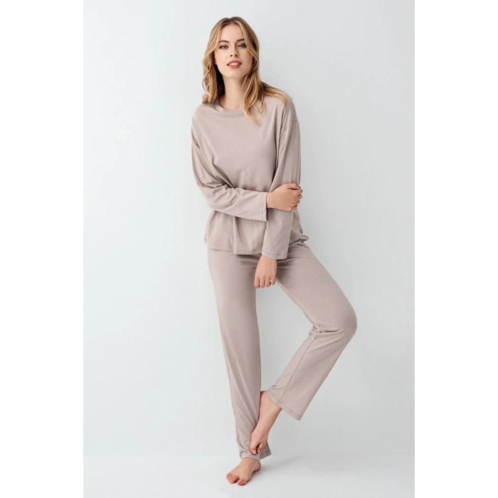 MDB Arnetta 3407-S Kadın Uzun Kol Pijama Takım