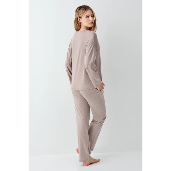 MDB Arnetta 3407-S Kadın Uzun Kol Pijama Takım