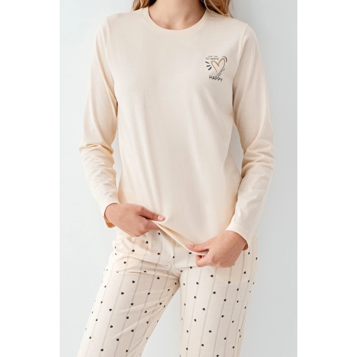 MDB Arnetta 3434-S Kadın Uzun Kol Pijama Takım