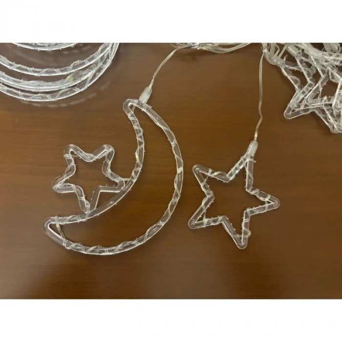 MDB Ay Yıldız Perde Led 10 Saçaklı