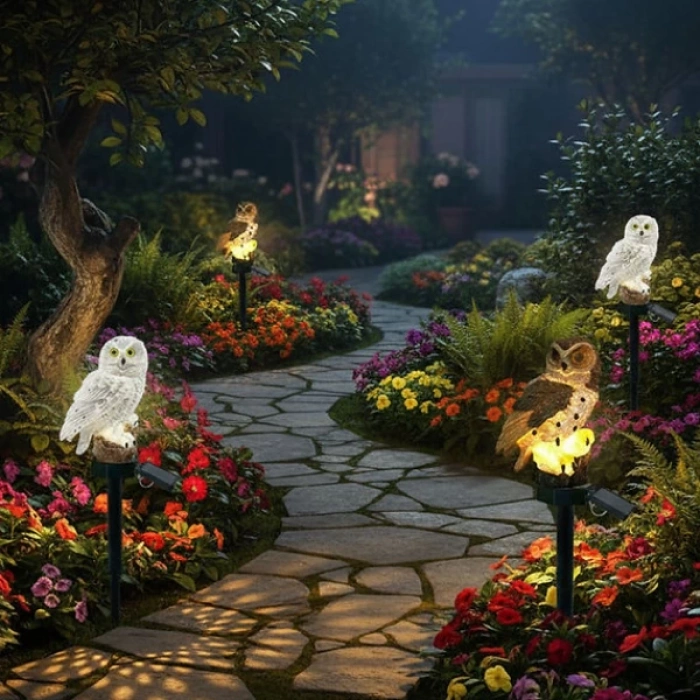 MDB Baykuş Tasarımlı Solar Kazıklı Bahçe Aydınlatma