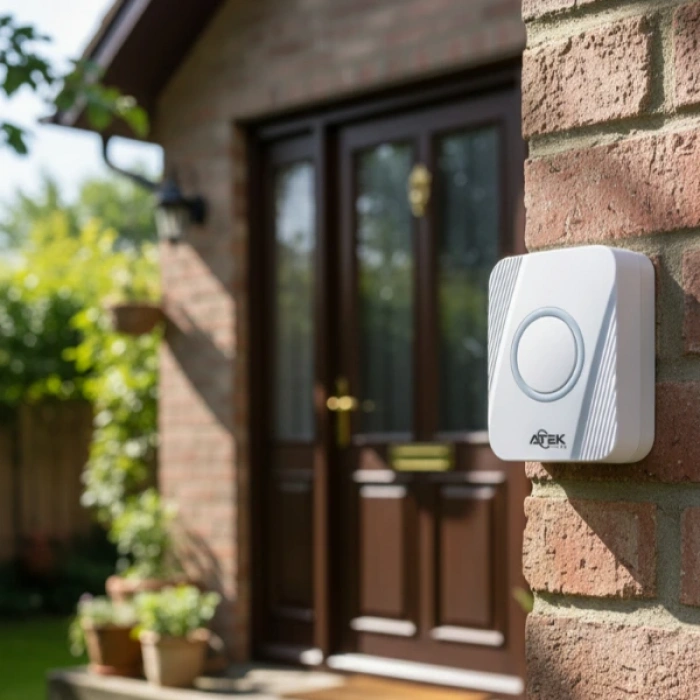 MDB Beyaz Kablosuz Su Geçirmez Kapı Zili