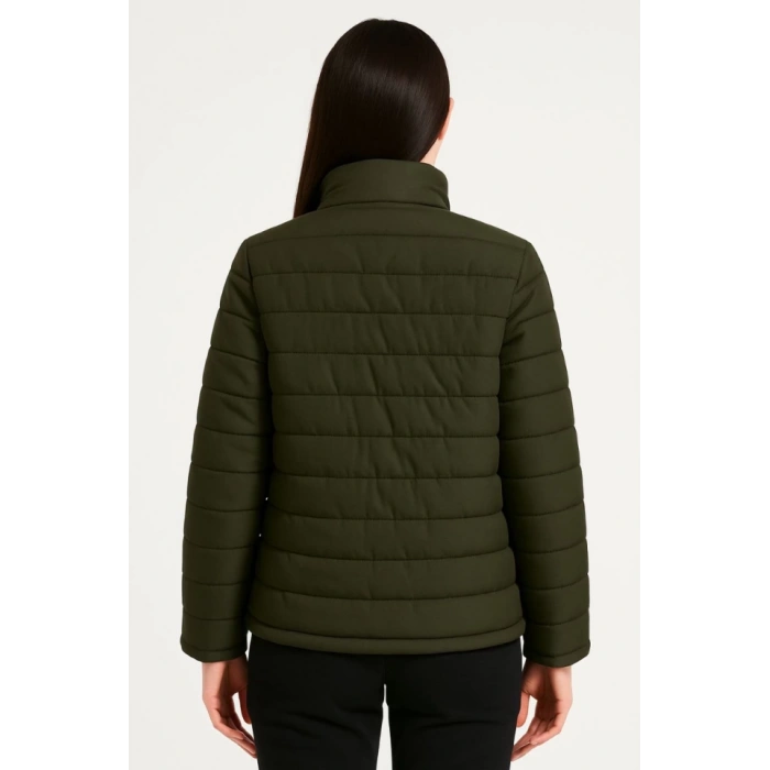 MDB Bomber ont Ceket – u İtici Kumaş, Kapitone Astarlı, Fermuarlı, Kışlık  Haki