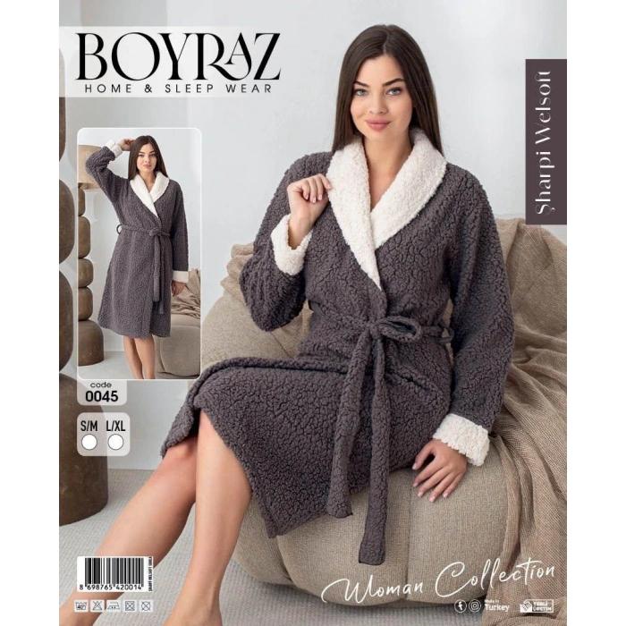 MDB Boyraz 0045 Kadın Sharpi Welsolf Sabahlık