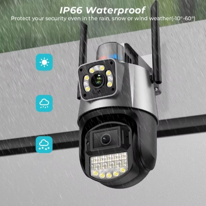 MDB Çakarlı Çift Lensli Dış Mekan Güvenlik Kamerası