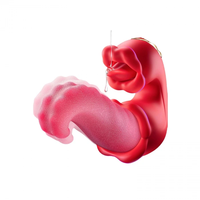 MDB Çift Dilli 3’ü 1 Arada Titreşimli Vibratör Masaj Aleti – G Noktası ve Klitoris Uyarıcı