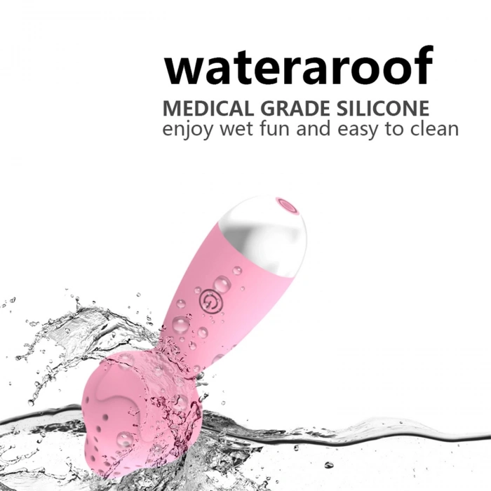 MDB Çilek Başlıklı Mini Klitoral Masaj Vibratörü Pembe