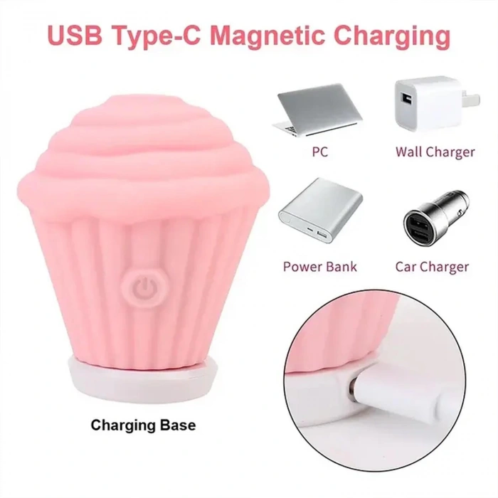 MDB Cupcake Tasarımlı 5 Modlu Şarjlı Klitoral Uyarıcı Mor