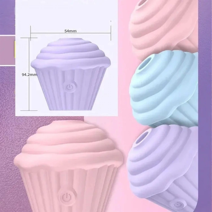 MDB Cupcake Tasarımlı 5 Modlu Şarjlı Klitoral Uyarıcı Pembe