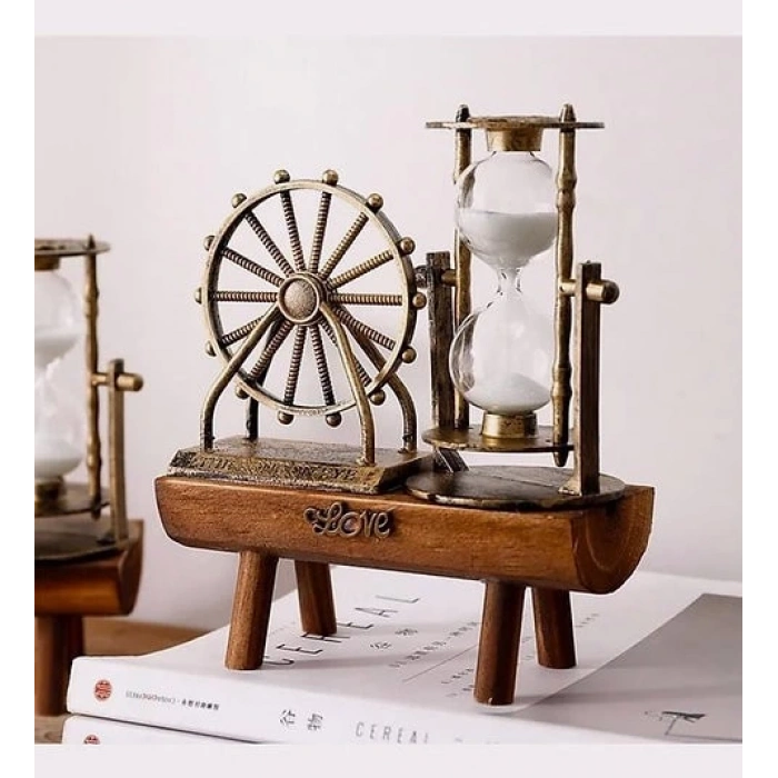 MDB Dekoratif Dönme Dolap Kum Saati Nostaljik Hediyelik S-19