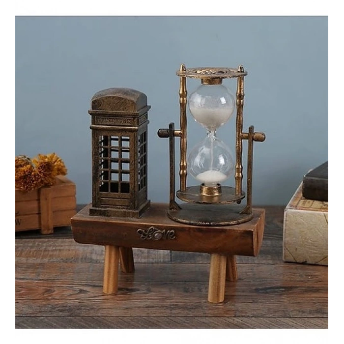 MDB Dekoratif İngiliz Telefon Kulübesi Ve Kum Saati S-23