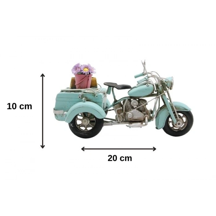 MDB Dekoratif Metal 3 Tekerlekli Motorsiklet